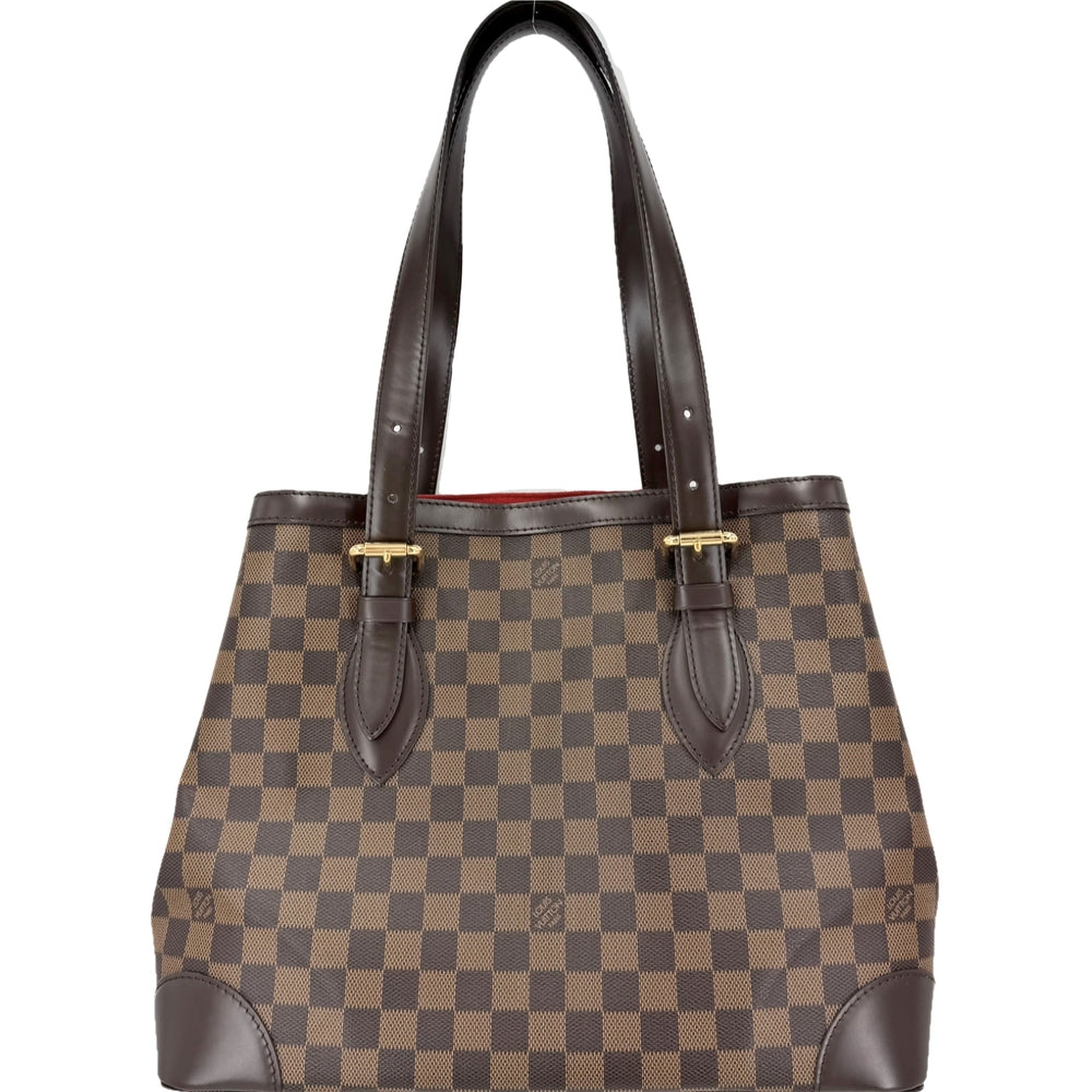 LOUIS VUITTON ルイヴィトン トートバッグ ハムステッドMM ハンドバッグ N51204 ダミエキャンバス ブラウン 茶 ゴールド金具 レディース【中古品】