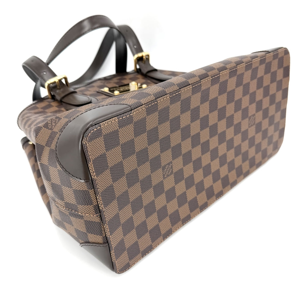 LOUIS VUITTON ルイヴィトン トートバッグ ハムステッドMM ハンドバッグ N51204 ダミエキャンバス ブラウン 茶 ゴールド金具 レディース【中古品】
