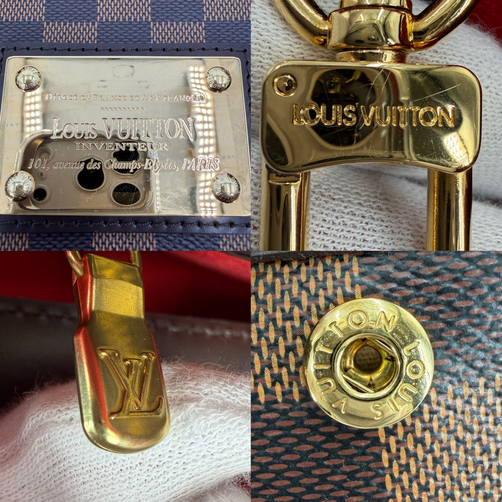 LOUIS VUITTON ルイヴィトン トートバッグ ハムステッドMM ハンドバッグ N51204 ダミエキャンバス ブラウン 茶 ゴールド金具 レディース【中古品】