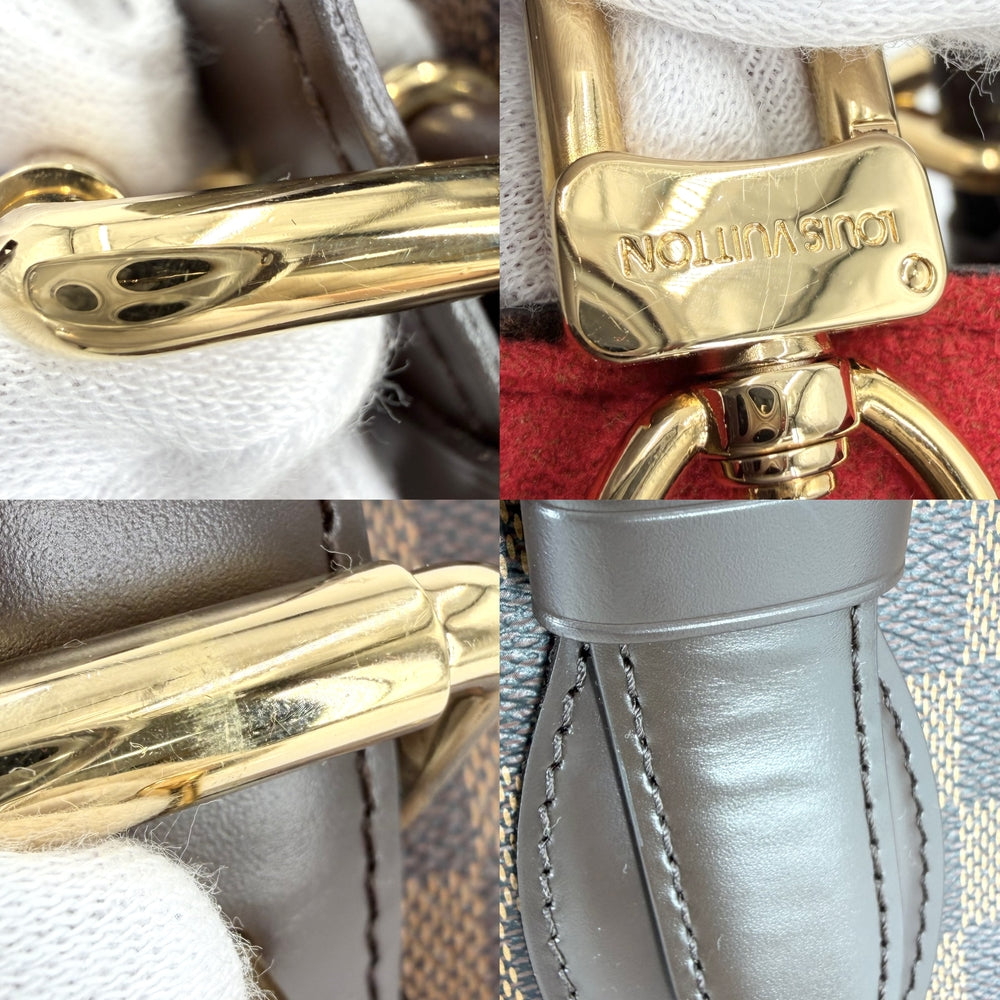 LOUIS VUITTON ルイヴィトン トートバッグ ハムステッドMM ハンドバッグ N51204 ダミエキャンバス ブラウン 茶 ゴールド金具 レディース【中古品】