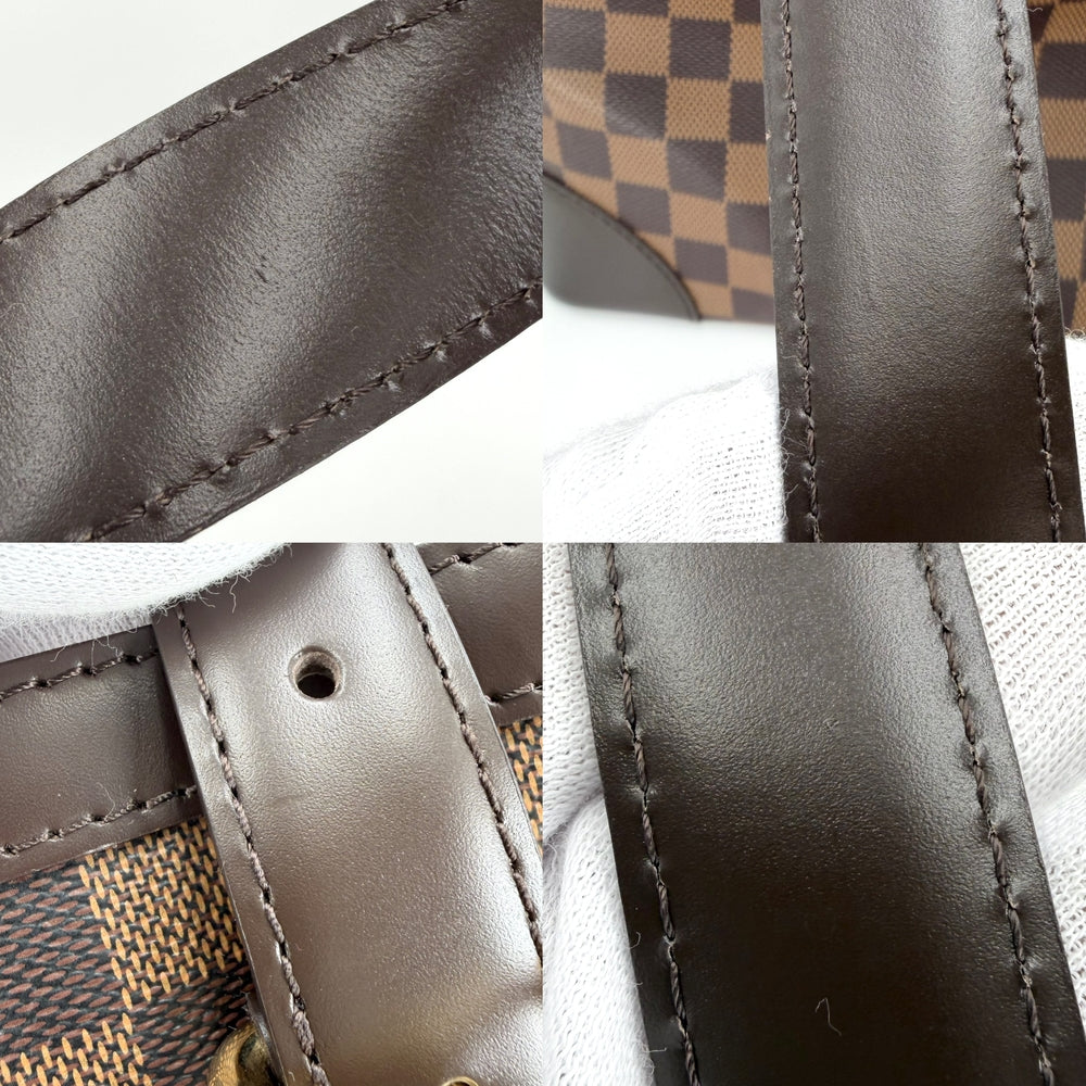 LOUIS VUITTON ルイヴィトン トートバッグ ハムステッドMM ハンドバッグ N51204 ダミエキャンバス ブラウン 茶 ゴールド金具 レディース【中古品】