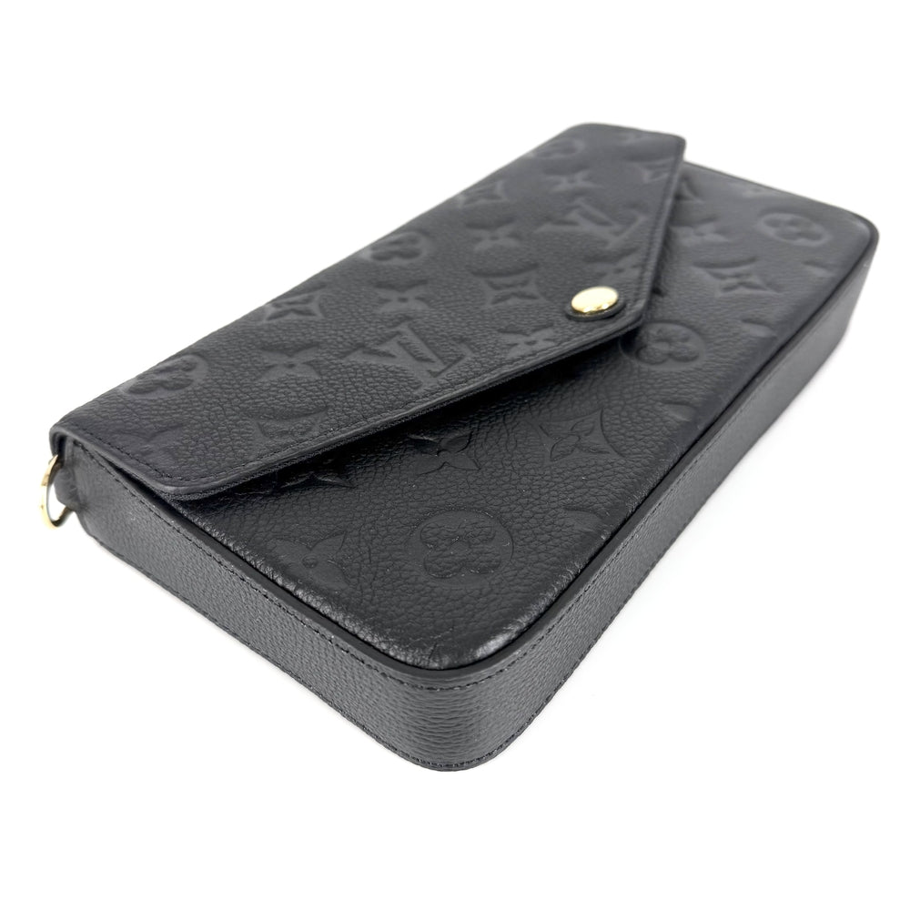LOUIS VUITTON ルイヴィトン ショルダーバッグ ポシェットフェリシー チェーンウォレット M64064 モノグラムアンプラント ブラック 黒 ゴールド金具 レディース【中古品】