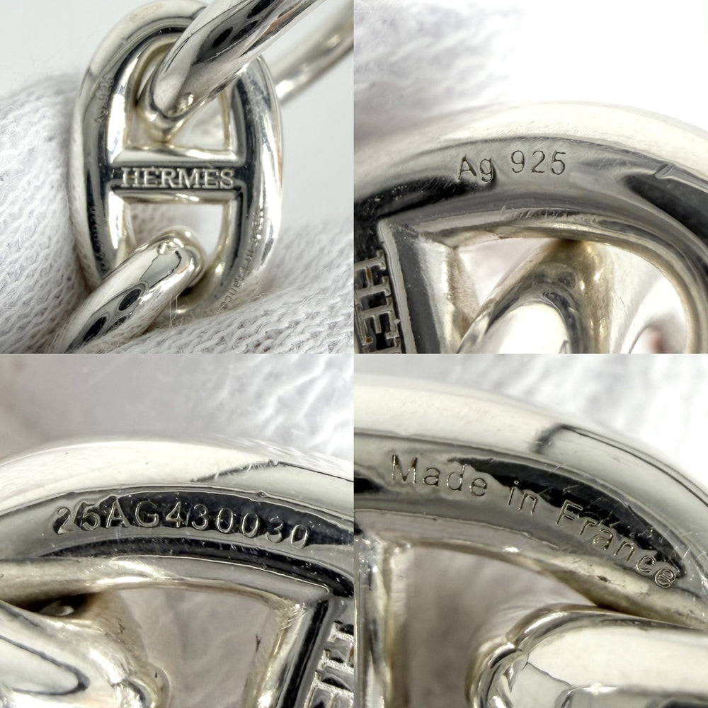 HERMES エルメス ブレスレット シェーヌダンクルMM アクセサリー ジュエリー 18コマ シルバー925 メンズ 約64.1g【中古品】