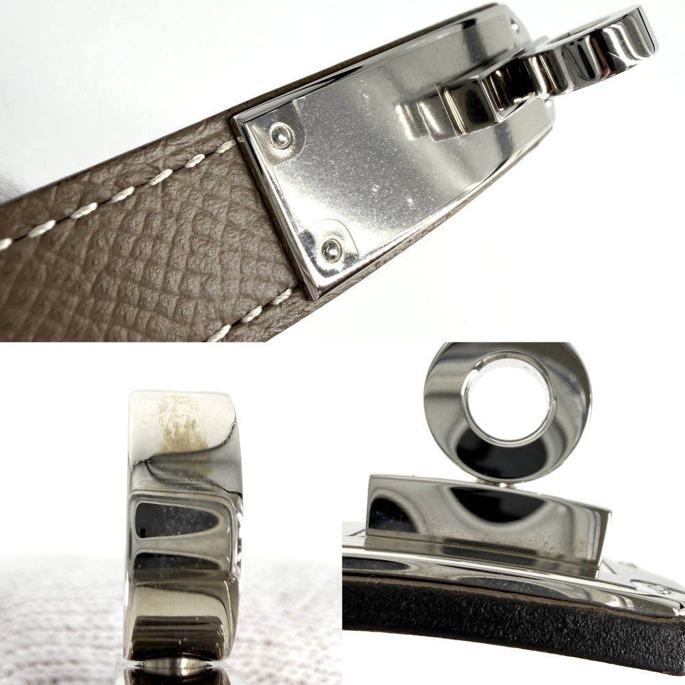 HERMES エルメス ベルト ケリーベルト18 小物 ファッションアイテム Z刻印 レザー エトゥープ シルバー金具 レディース 2021年【中古品】