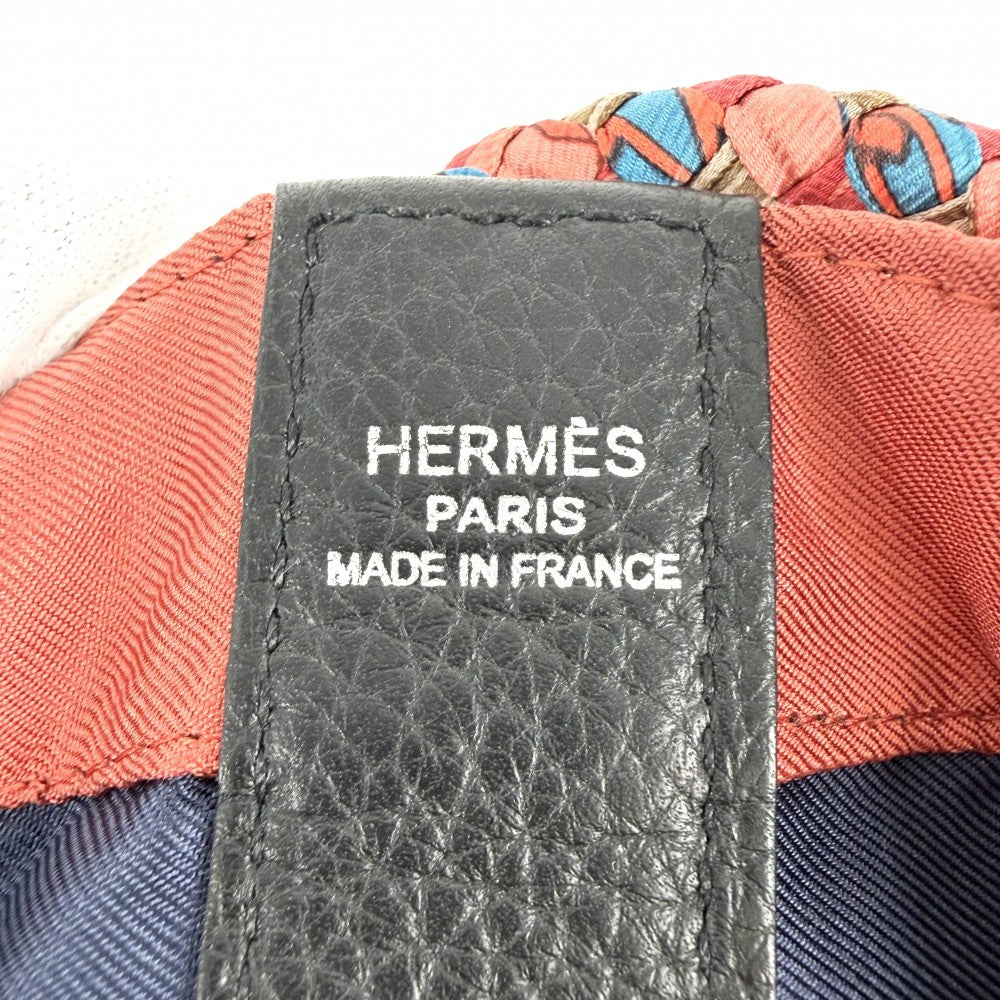 HERMES エルメス ショルダーバッグ BRIDES de GALA ソワクール22 巾着バッグ リュックサック 2WAY 式典用の馬勅 □Q刻印 シルク レザー ブラウン系 ゴールド シルバー金具 レディース 2013年【中古品】