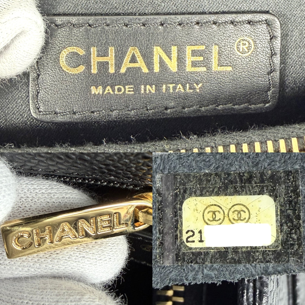 CHANEL シャネル ハンドバッグ GST マトラッセ チェーントートバッグ ココマーク A50995 キャビアスキン ブラック 黒 ゴールド金具 レディース【中古品】