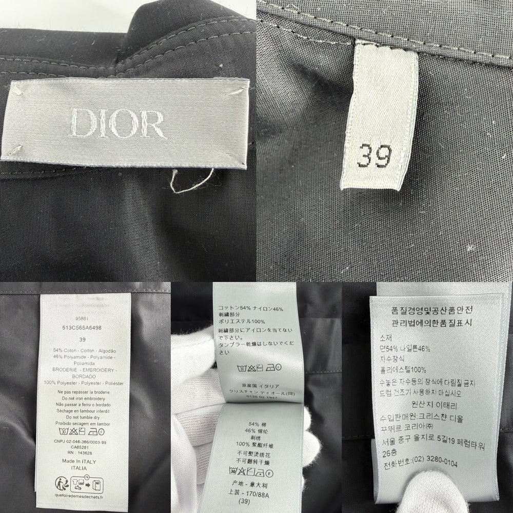Dior ディオール 長袖シャツ ルイスハミルトン トップス LEWIS HAMILTON アパレル 服 39サイズ ブラック 黒 春 秋 コットン ナイロン メンズ【中古品】