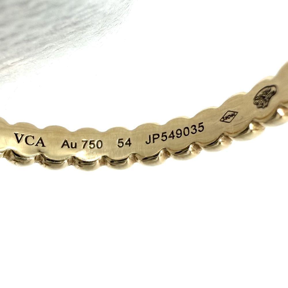 Van Cleef & Arpels ヴァンクリーフ＆アーペル 指輪 ペルレリング ジュエリー アクセサリー Au750 18金YG 54サイズ K18イエローゴールド 約13.5号 VCARPJMG54 レディース 約2.2g【中古品】