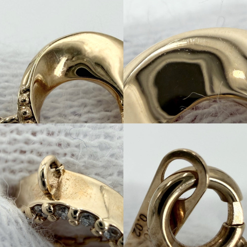 Ponte Vecchio ポンテヴェキオ ネックレス アローネ ジュエリー アクセサリー Alone 10金PG K10ピンクゴールド ダイヤモンド0.02ct レディース 約1.1g【中古品】
