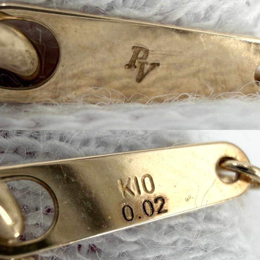 Ponte Vecchio ポンテヴェキオ ネックレス アローネ ジュエリー アクセサリー Alone 10金PG K10ピンクゴールド ダイヤモンド0.02ct レディース 約1.1g【中古品】