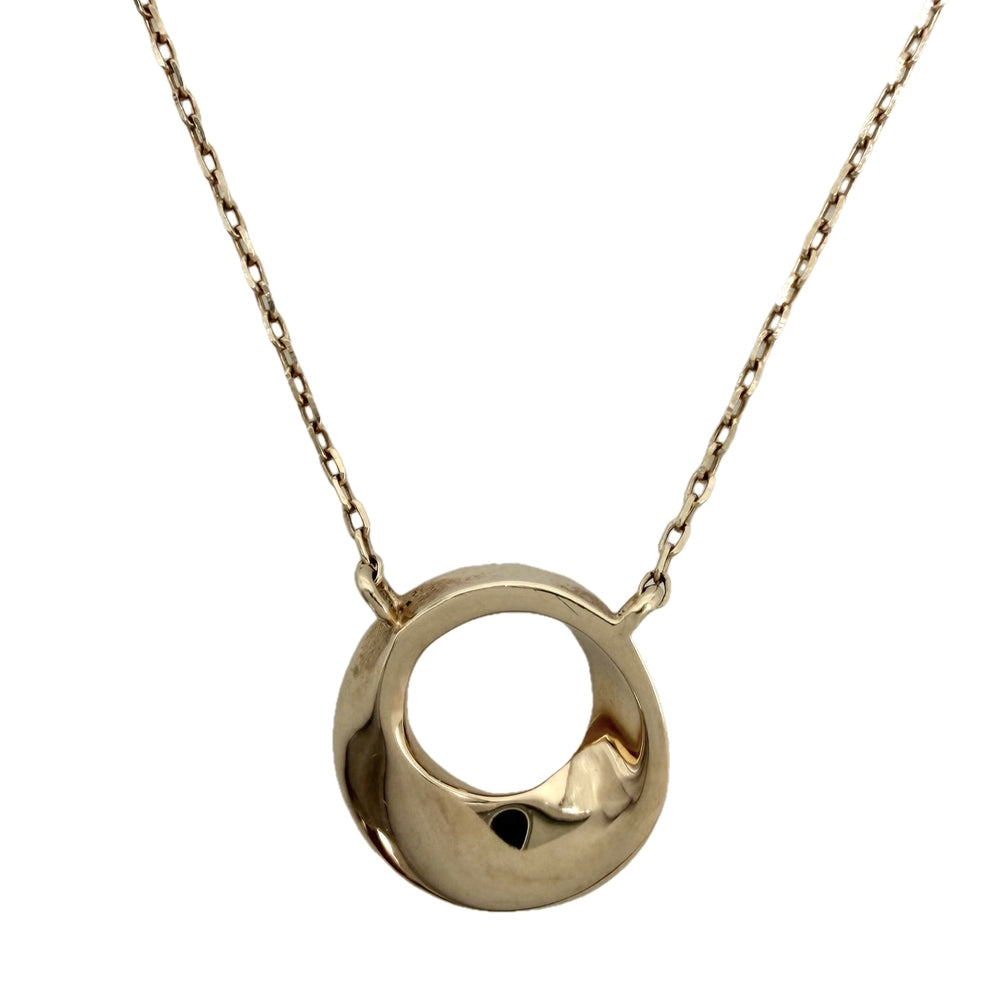 Ponte Vecchio ポンテヴェキオ ネックレス アローネ ジュエリー アクセサリー Alone 10金PG K10ピンクゴールド ダイヤモンド0.02ct レディース 約1.1g【中古品】