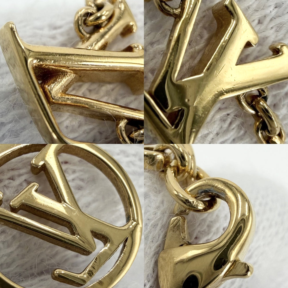 LOUIS VUITTON ルイヴィトン ネックレス LV･インザスカイ アクセサリー ペンダント ラインストーン M01322 ゴールド レディース 約5.3g【中古品】