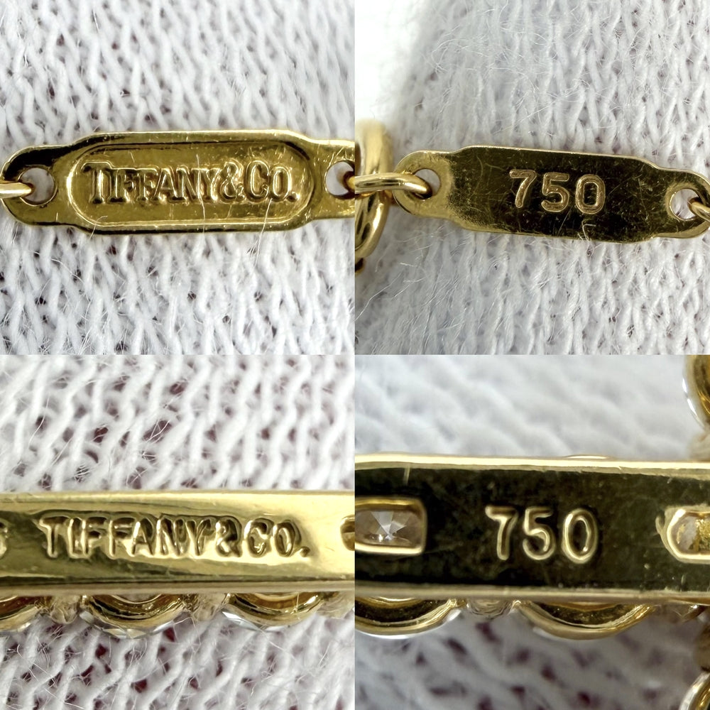 TIFFANY&Co. ティファニー ネックレス ジュエリー アクセサリー クロスペンダント スモール 18金YG Au750 K18イエローゴールド ダイヤモンド0.42ct レディース 約2.6g【中古品】