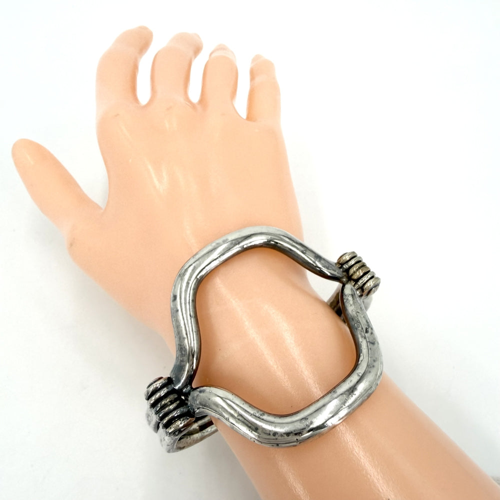 HERMES エルメス バングル ブレスレット アクセサリー 小物 シルバー925 ユニセックス 約90.3g【中古品】