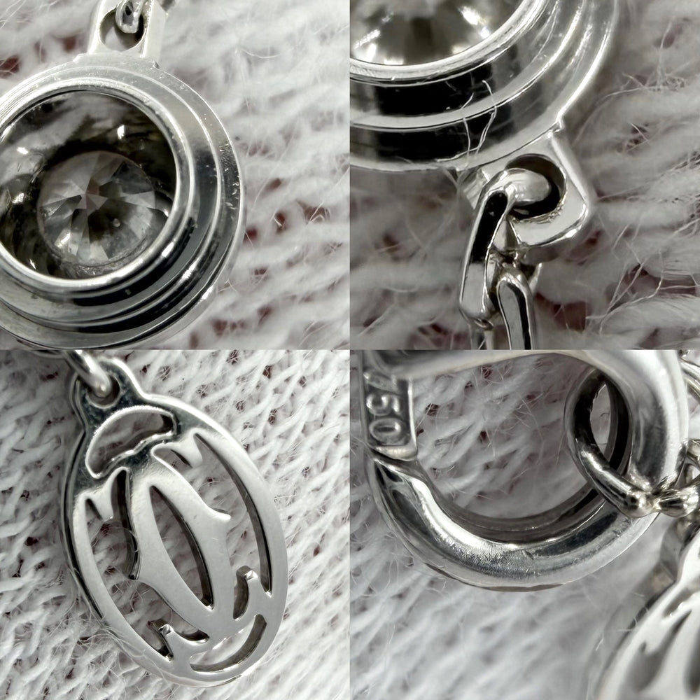 CARTIER カルティエ ネックレス ダムール XS 一粒ダイヤ アクセサリー ジュエリー Au750 18金WG K18ホワイトゴールド ダイヤモンド レディース 約2.2g【中古品】