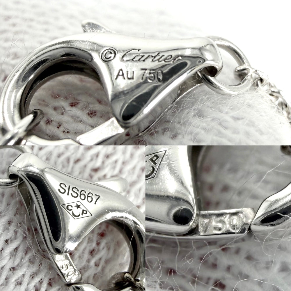 CARTIER カルティエ ネックレス ダムール XS 一粒ダイヤ アクセサリー ジュエリー Au750 18金WG K18ホワイトゴールド ダイヤモンド レディース 約2.2g【中古品】