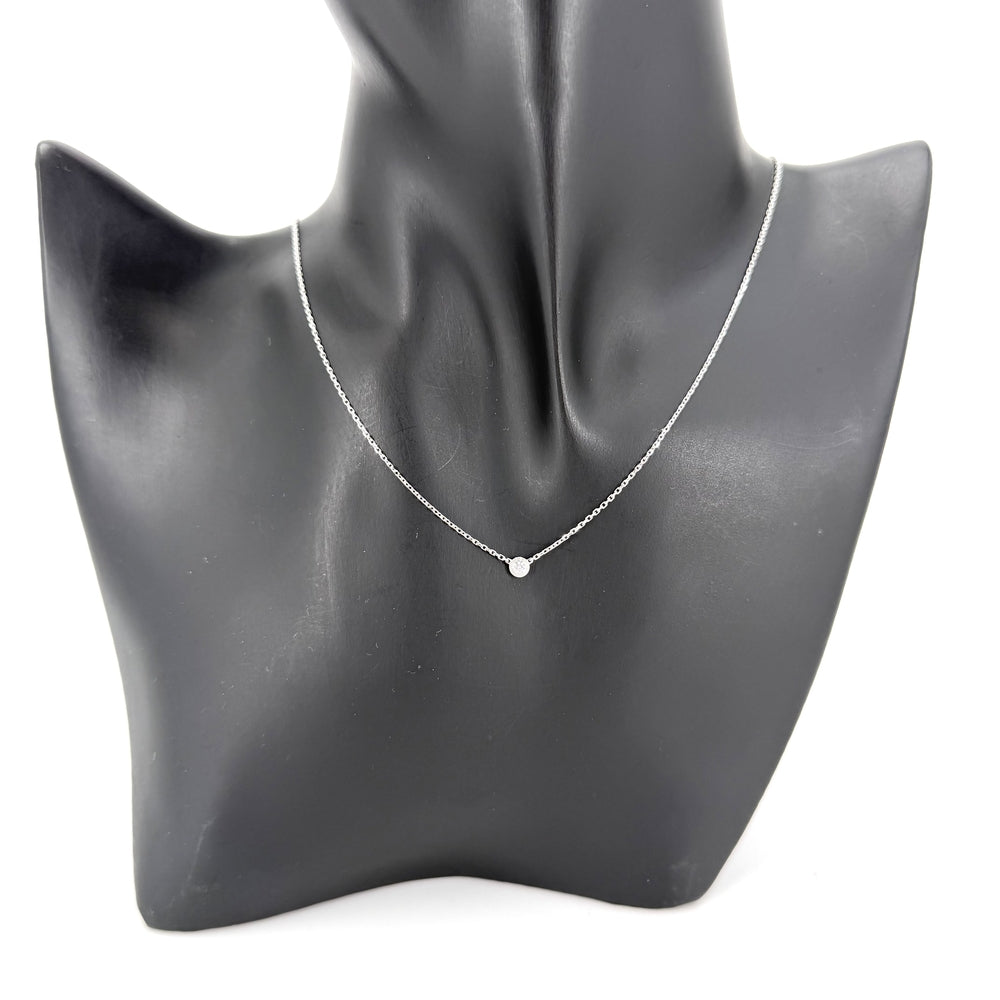 CARTIER カルティエ ネックレス ダムール XS 一粒ダイヤ アクセサリー ジュエリー Au750 18金WG K18ホワイトゴールド ダイヤモンド レディース 約2.2g【中古品】