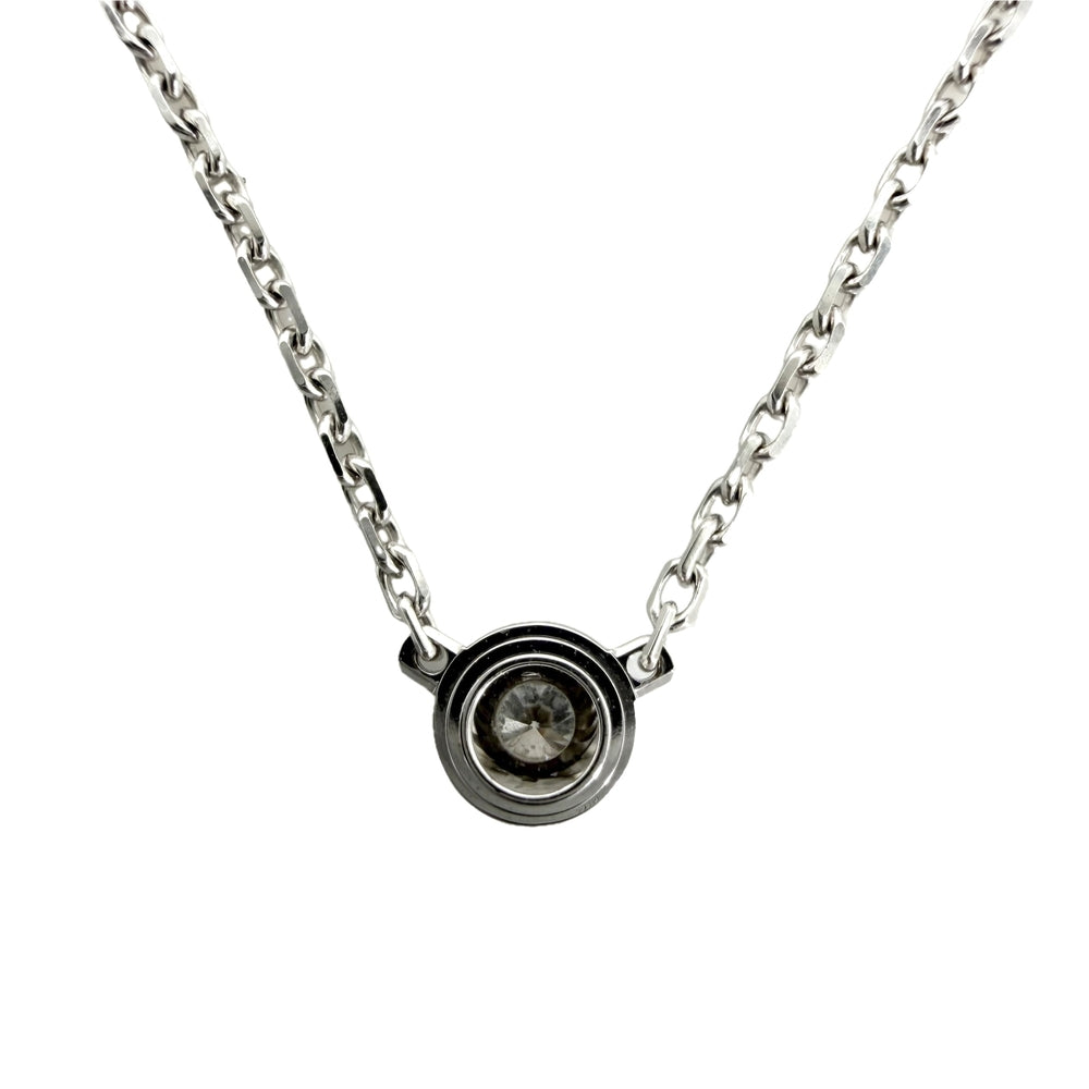 CARTIER カルティエ ネックレス ダムール XS 一粒ダイヤ アクセサリー ジュエリー Au750 18金WG K18ホワイトゴールド ダイヤモンド レディース 約2.2g【中古品】