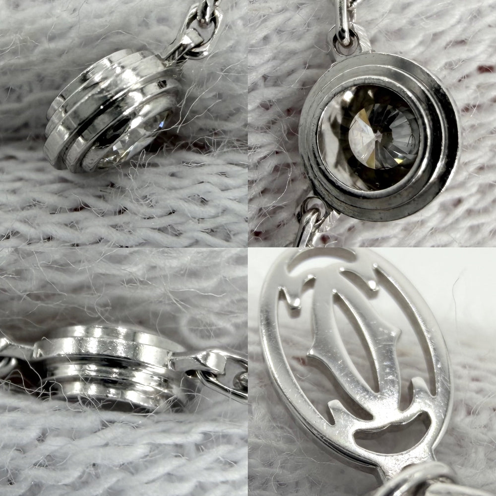 CARTIER カルティエ ネックレス ダムール XS 一粒ダイヤ アクセサリー ジュエリー Au750 18金WG K18ホワイトゴールド ダイヤモンド レディース 約2.4g【中古品】