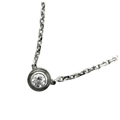 CARTIER カルティエ ネックレス ダムール XS 一粒ダイヤ アクセサリー ジュエリー Au750 18金WG K18ホワイトゴールド ダイヤモンド レディース 約2.4g【中古品】