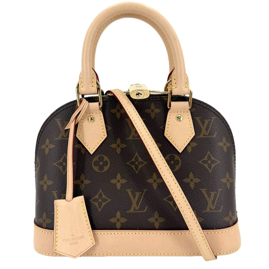 LOUIS VUITTON ルイヴィトン 2WAY アルマBB ショルダーバッグ ハンドバッグ 小さめ ミニバッグ M46990 モノグラムキャンバス ブラウン 茶 ゴールド金具 レディース【中古品】