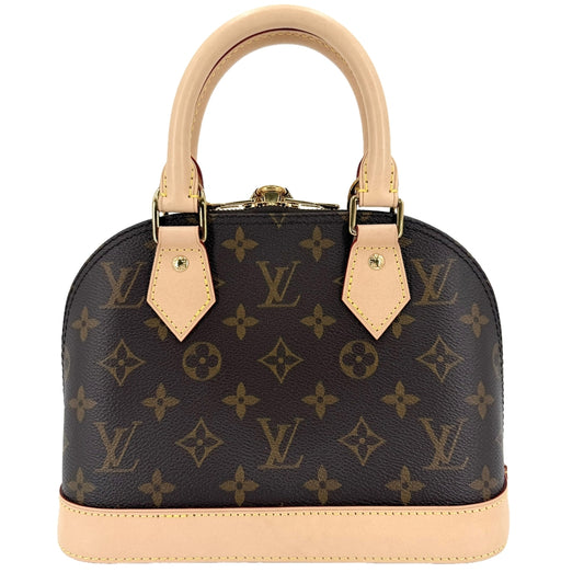 LOUIS VUITTON ルイヴィトン 2WAY アルマBB ショルダーバッグ ハンドバッグ 小さめ ミニバッグ M46990 モノグラムキャンバス ブラウン 茶 ゴールド金具 レディース【中古品】