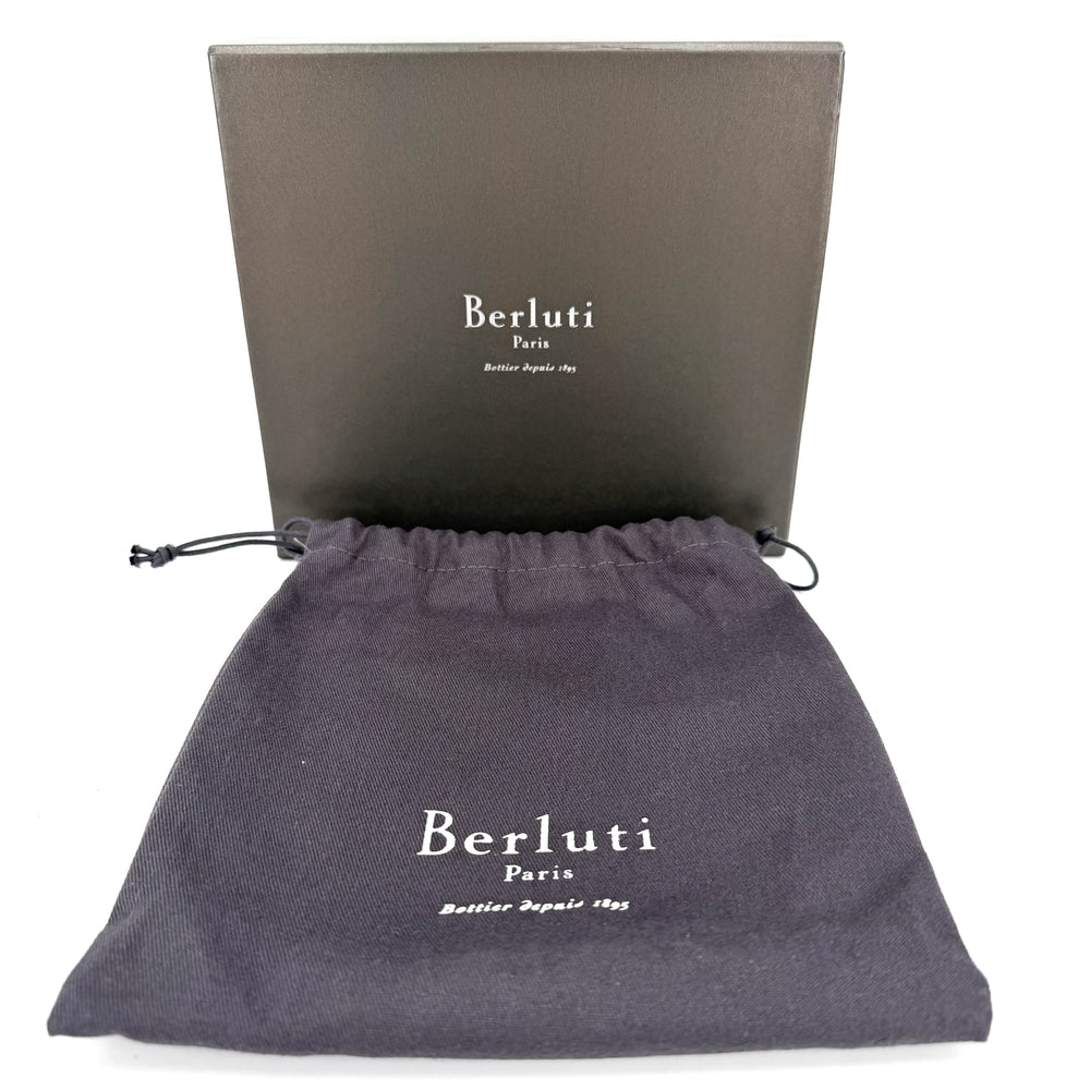 Berluti ベルルッティ ベルト カリグラフィ ヴェネチアスクリット B ヴォリュート 95/38 ファッションアイテム 小物 レザー ブラック 黒 ブラウン 茶 ガンメタル金具 メンズ【中古品】