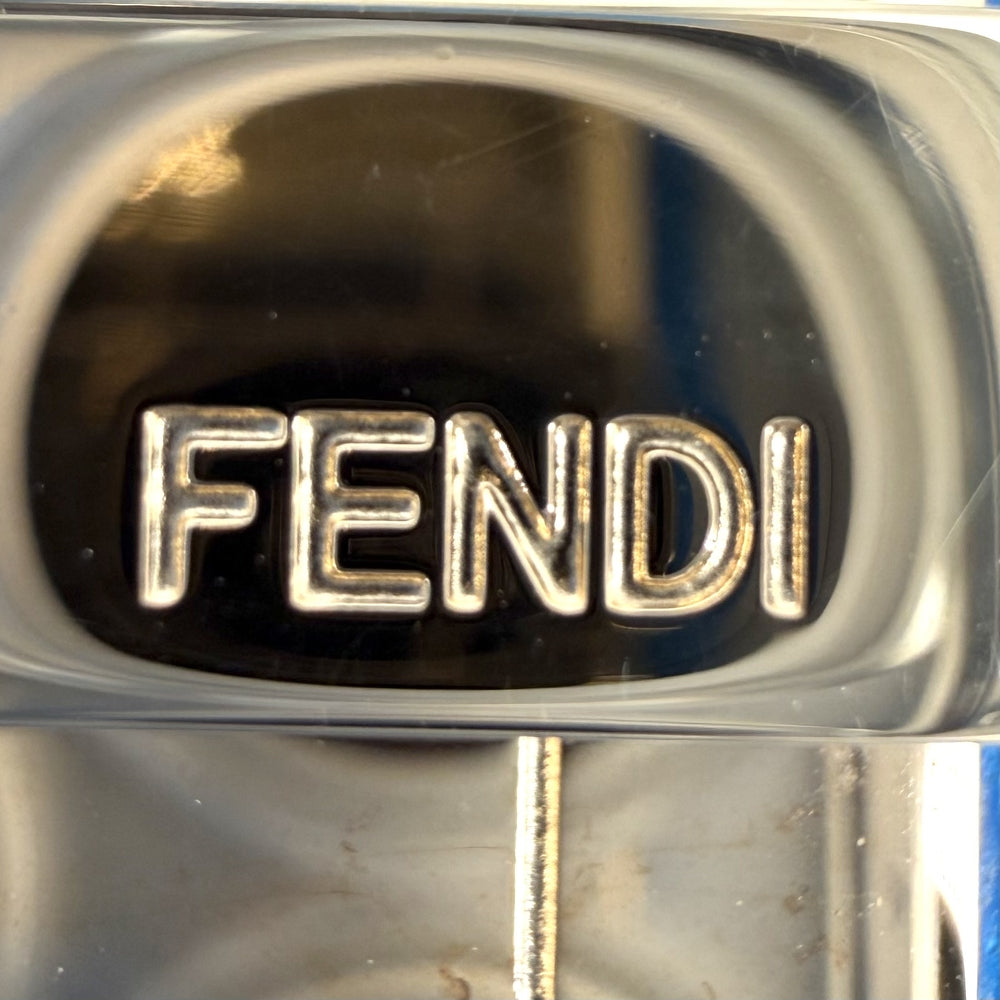 FENDI フェンディ 2WAY マイクロピーカブー ミニハンドバッグ ショルダーバッグ 8M0355 レザー ブルー 青 ゴールド金具 レディース【中古品】