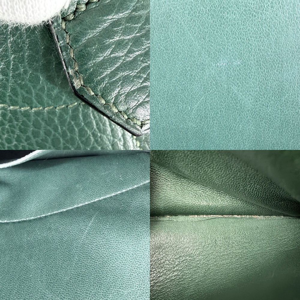 HERMES エルメス 2WAY ボリード35 ハンドバッグ ショルダーバッグ ○W刻印 レザー グリーン 緑 ゴールド金具 レディース 1993年【中古品】