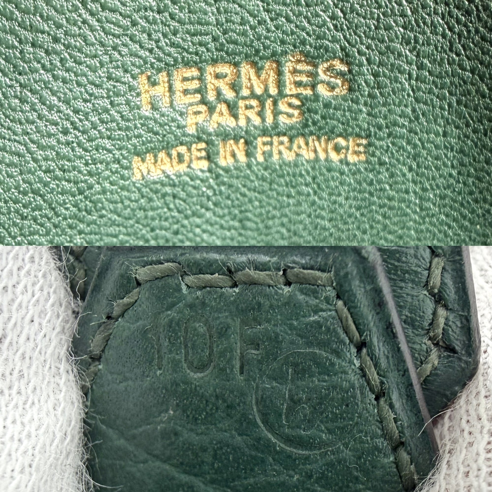 HERMES エルメス 2WAY ボリード35 ハンドバッグ ショルダーバッグ ○W刻印 レザー グリーン 緑 ゴールド金具 レディース 1993年【中古品】