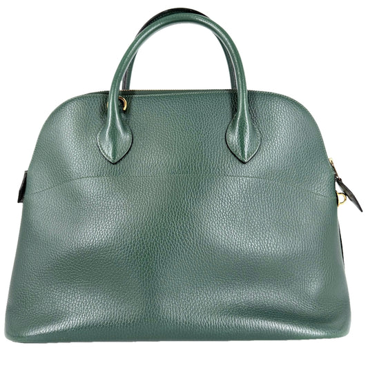 HERMES エルメス 2WAY ボリード35 ハンドバッグ ショルダーバッグ ○W刻印 レザー グリーン 緑 ゴールド金具 レディース 1993年【中古品】