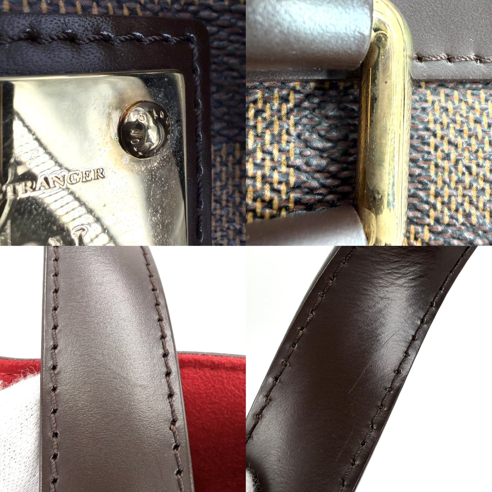 LOUIS VUITTON ルイヴィトン トートバッグ ハムステッドPM ハンドバッグ N51205 ダミエキャンバス ブラウン 茶 ゴールド金具 レディース【中古品】