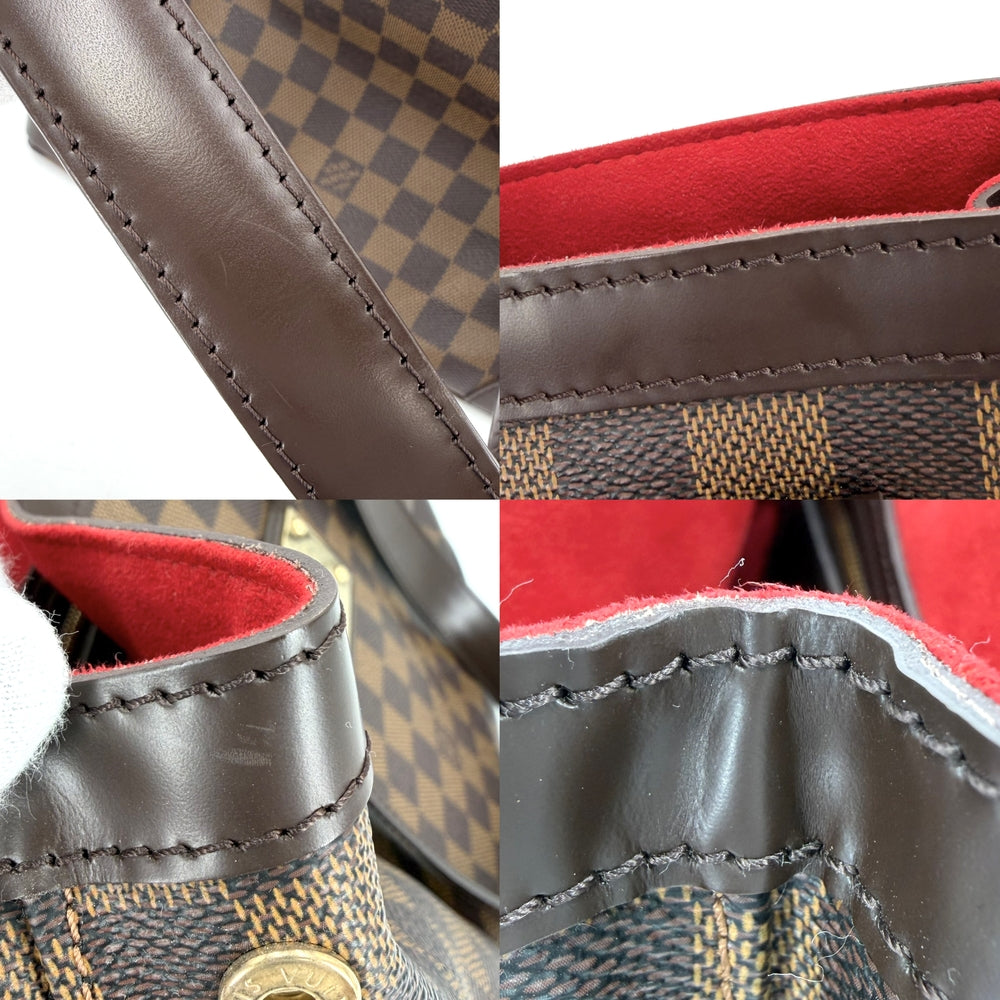 LOUIS VUITTON ルイヴィトン トートバッグ ハムステッドPM ハンドバッグ N51205 ダミエキャンバス ブラウン 茶 ゴールド金具 レディース【中古品】