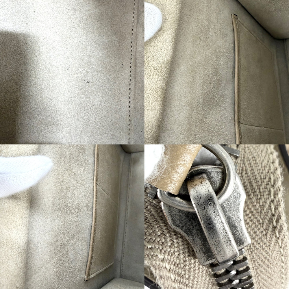 CELINE セリーヌ ハンドバッグ ラゲージ マイクロショッパー レザー ブラウン 茶 シルバー金具 レディース【中古品】