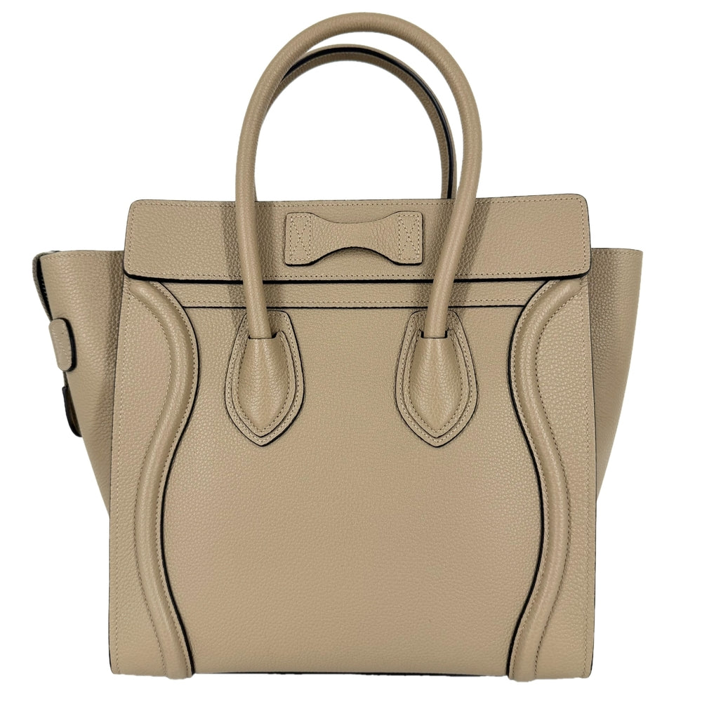 CELINE セリーヌ ハンドバッグ ラゲージ マイクロショッパー レザー ブラウン 茶 シルバー金具 レディース【中古品】