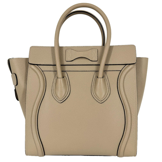 CELINE セリーヌ ハンドバッグ ラゲージ マイクロショッパー レザー ブラウン 茶 シルバー金具 レディース【中古品】
