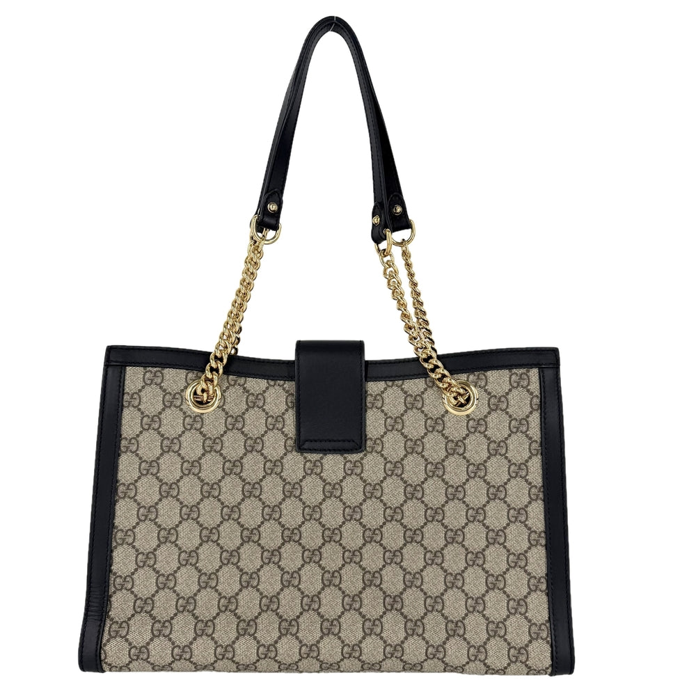 GUCCI グッチ トートバッグ ホースビット パドロック GG ミディアム ハンドバッグ 479197 GGスプリームキャンバス レザー ブラウン 茶 ブラック 黒 ゴールド金具 レディース【中古品】
