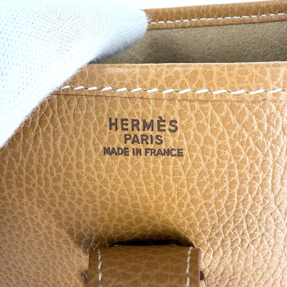 HERMES エルメス ショルダーバッグ エブリン１ GM Evelyne □A刻印 レザー ブラウン 茶 ゴールド金具 レディース 1997年【中古品】