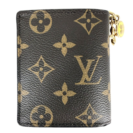 LOUIS VUITTON ルイヴィトン 二つ折り財布 ポケットウォレット・LVチャーム ミニウォレット ミニ財布 ゼスティライム M14628 モノグラムキャンバス ブラウン 茶 イエロー ゴールド金具 レディース【中古品】