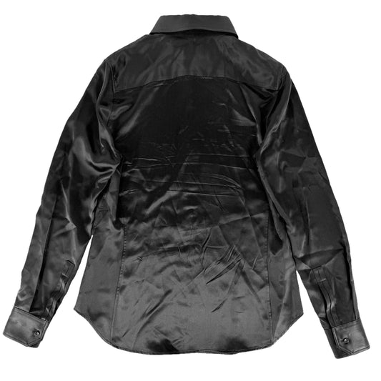 SAINT LAURENT PARIS サンローランパリ 長袖シャツ トップス アパレル 服 40 705461 ブラック 黒 シルク レディース【中古品】