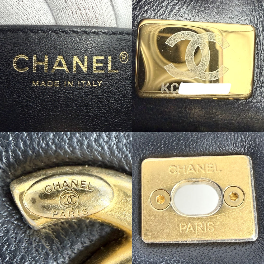 CHANEL シャネル ショルダーバッグ ハートチャーム ミニマトラッセ チェーンショルダー ターンロック Mini Matelasse ココマーク ラムスキン ブラック 黒 ゴールド金具 レディース【中古品】