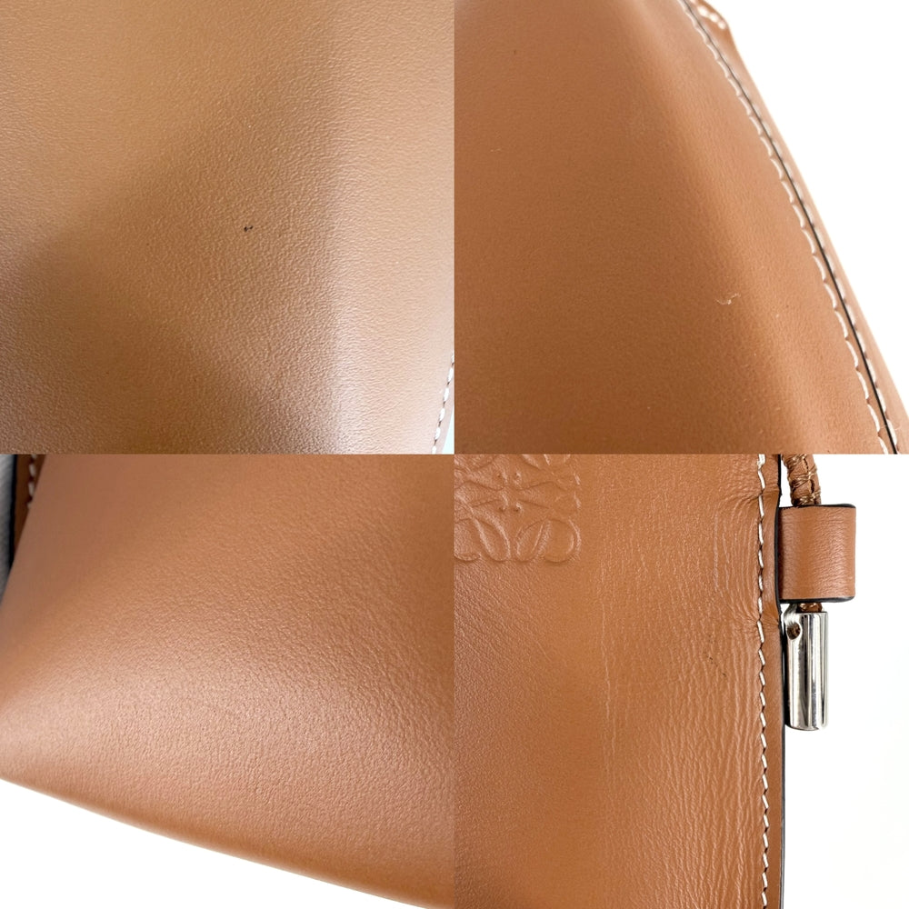 LOEWE ロエベ ショルダーバッグ アナグラム ゲートポケット ポシェット ショルダーポーチ スマホショルダー レザー ブラウン 茶 シルバー金具 レディース【中古品】