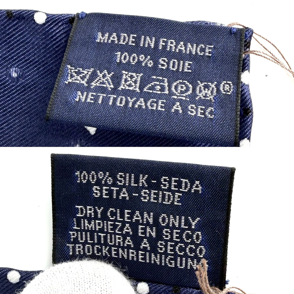 HERMES エルメス スカーフ カレ55 レクレ バンダナ ファッションアイテム LES CLES 鍵 シルク ネイビー 紺 レディース【中古品】