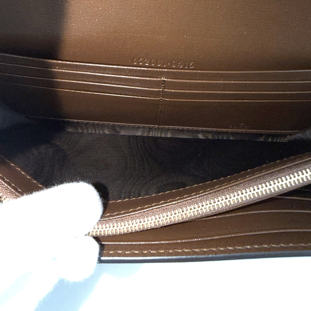 GUCCI グッチ チェーンウォレット シェリーライン ジャッキー1961 長財布 ロングウォレット 652681 GGスプリームキャンバス レザー ベージュ ブラウン 茶 ゴールド金具 レディース【中古品】