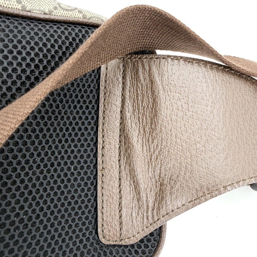 GUCCI グッチ ボディバッグ オフィディア ウエストバッグ ボディバッグ シェリーライン 574796 GGスプリームキャンバス レザー ベージュ ブラウン 茶 ゴールド金具 メンズ【中古品】