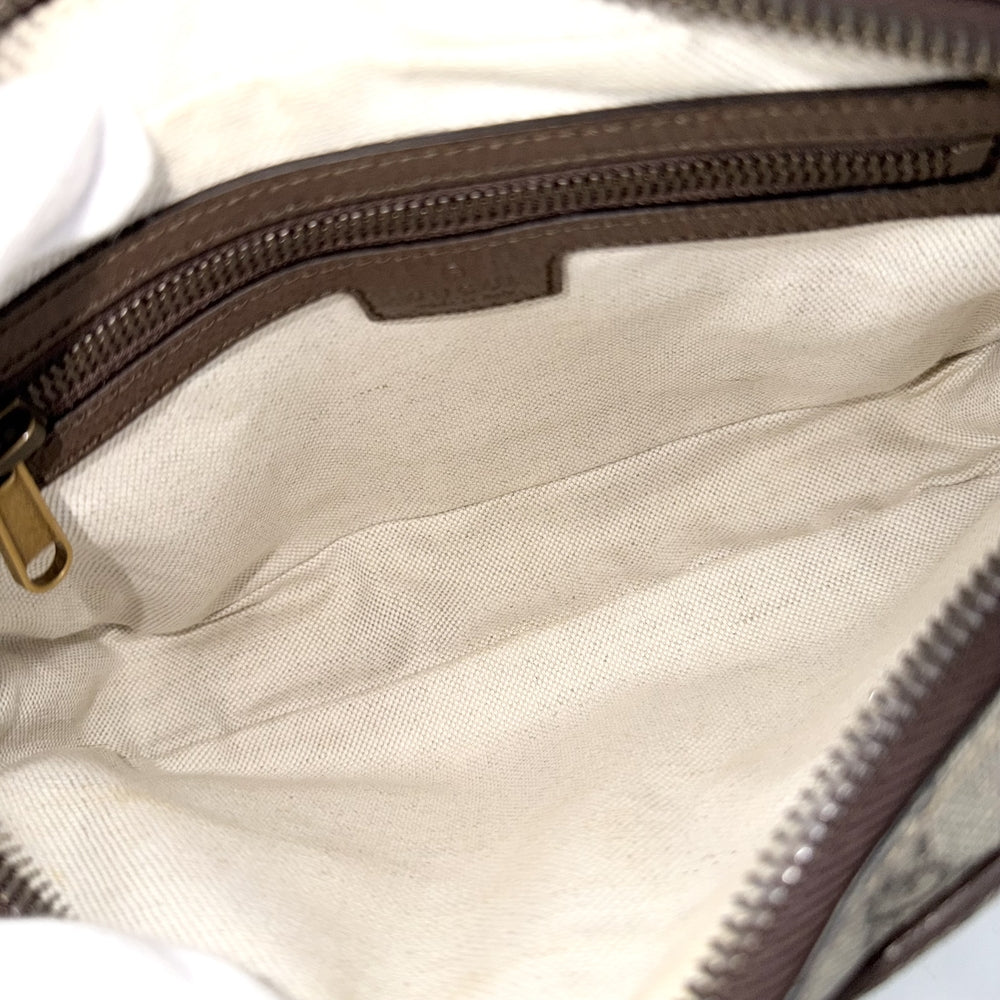 GUCCI グッチ ボディバッグ オフィディア ウエストバッグ ボディバッグ シェリーライン 574796 GGスプリームキャンバス レザー ベージュ ブラウン 茶 ゴールド金具 メンズ【中古品】