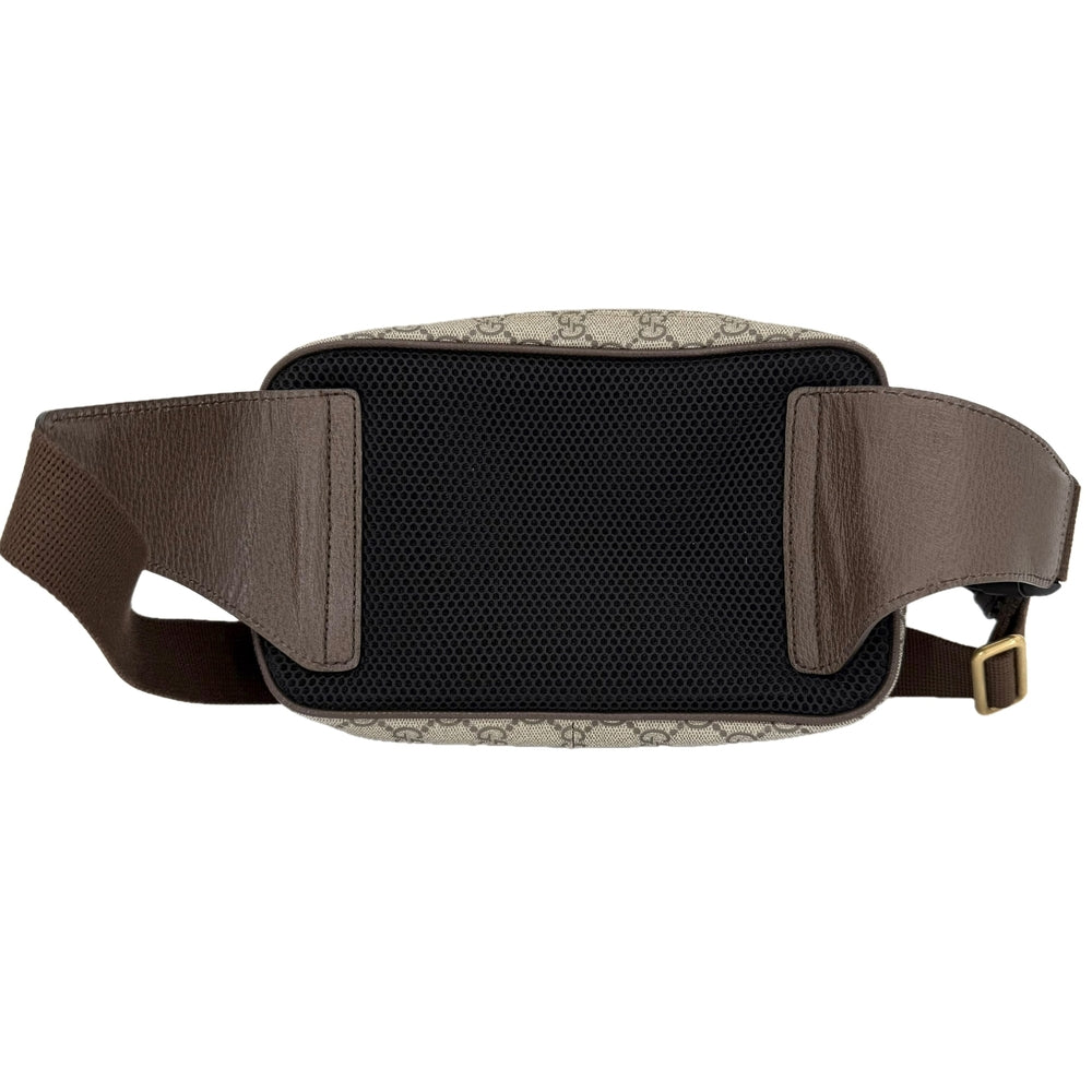 GUCCI グッチ ボディバッグ オフィディア ウエストバッグ ボディバッグ シェリーライン 574796 GGスプリームキャンバス レザー ベージュ ブラウン 茶 ゴールド金具 メンズ【中古品】