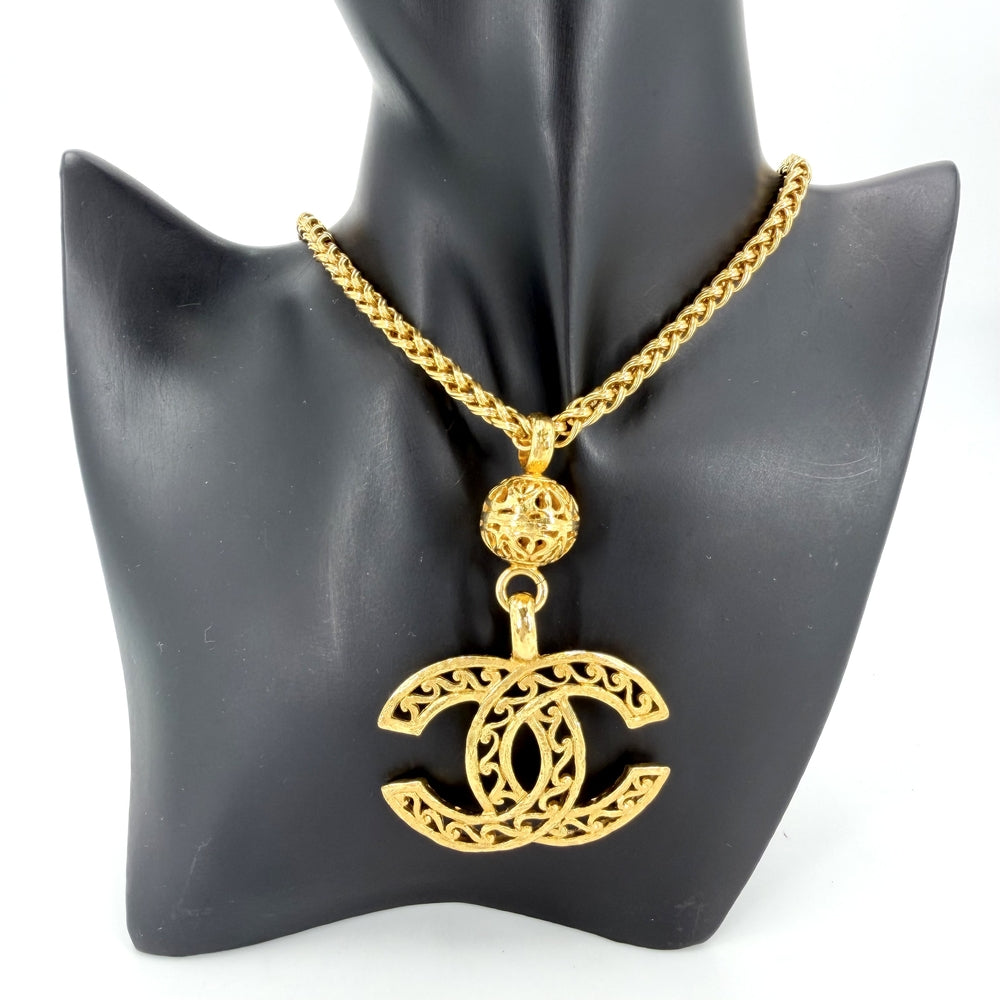 CHANEL シャネル ネックレス ココマーク ロングネックレス アクセサリー GP 95A ゴールド レディース 約83.2g 1995年【中古品】