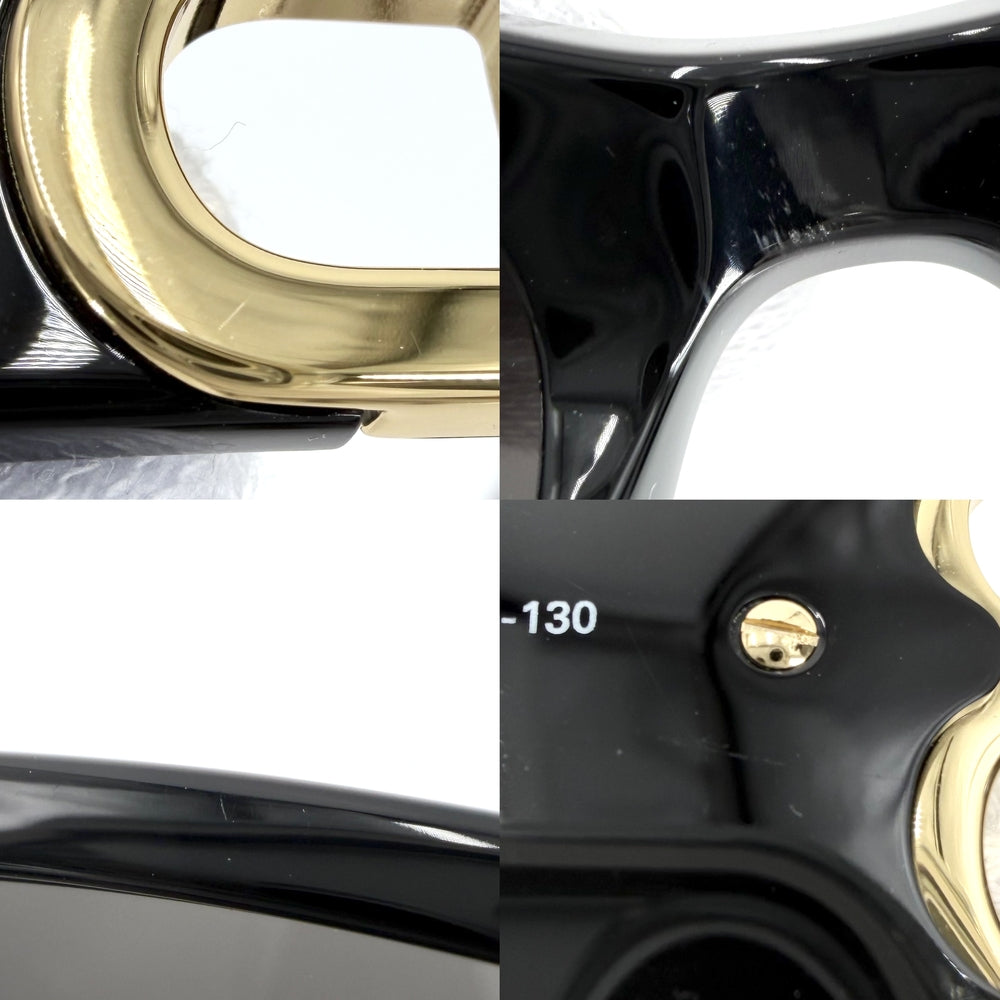 BALENCIAGA バレンシアガ サングラス アイウェア 眼鏡 Dynasty Rectangle 621643 アセテート ブラック 黒 ゴールド金具 レディース【中古品】