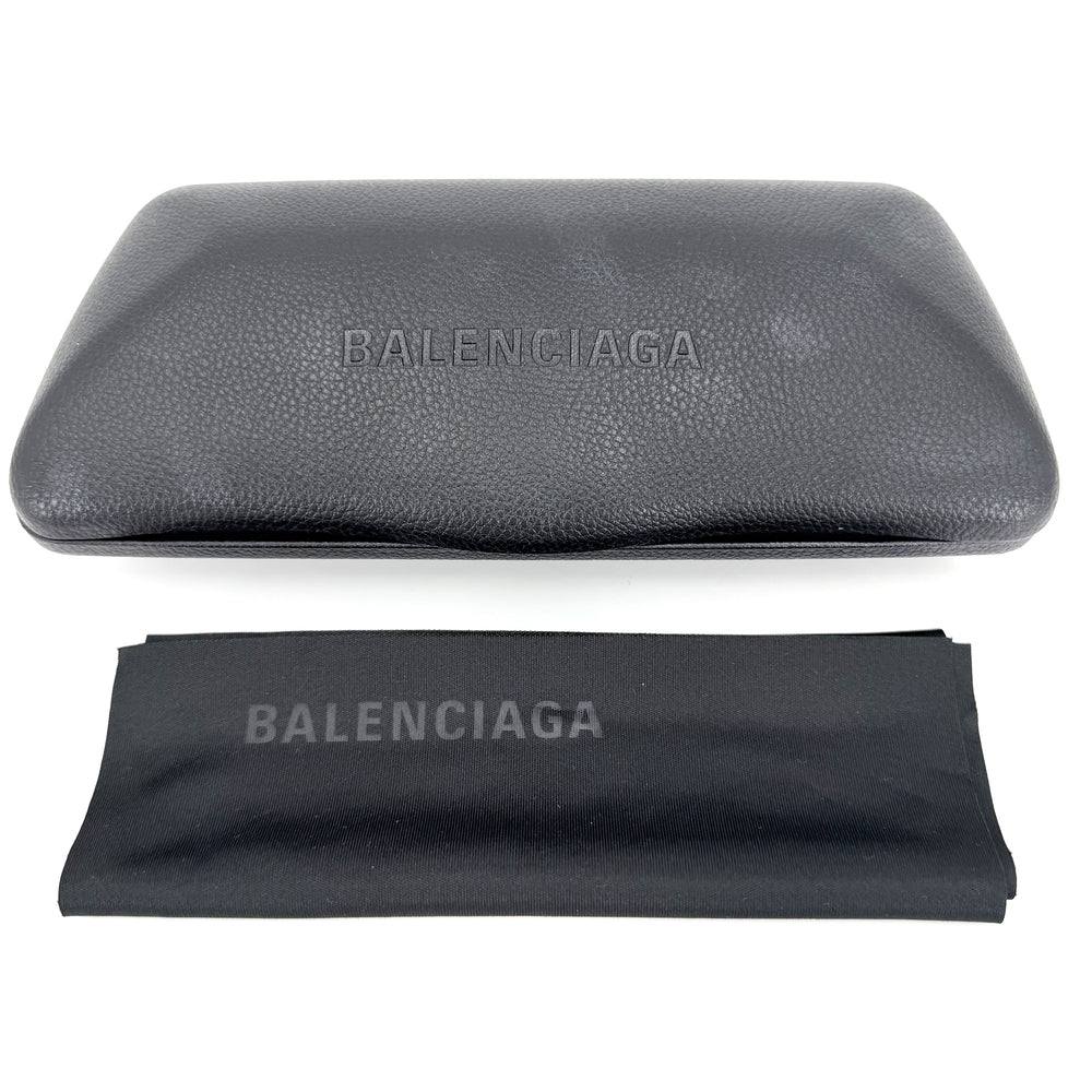 BALENCIAGA バレンシアガ サングラス アイウェア 眼鏡 Dynasty Rectangle 621643 アセテート ブラック 黒 ゴールド金具 レディース【中古品】